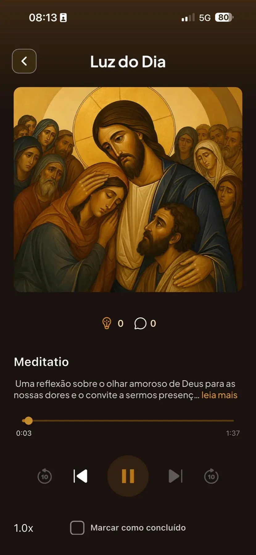 Tela real da Luz do Dia no app Iluminar 7S